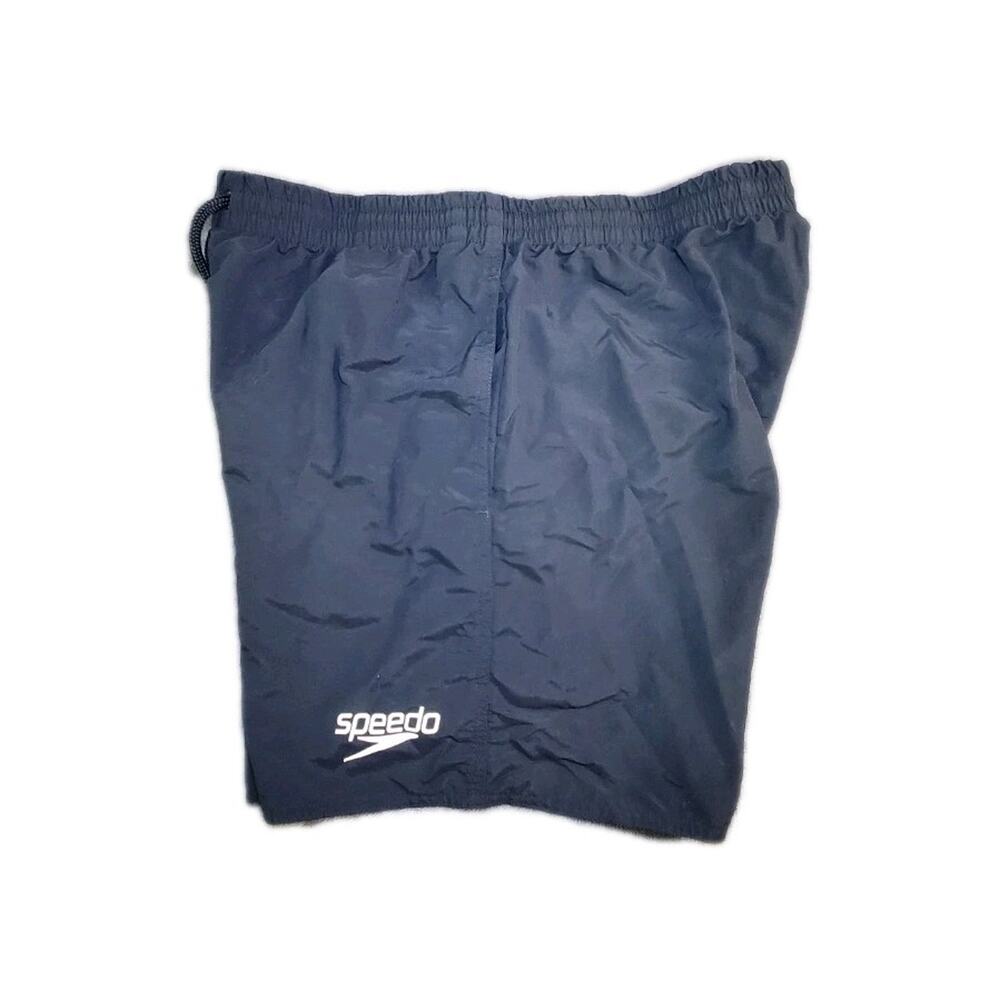 SPEEDO Swim Trunks Board Men's Sz L Shorts Mesh Liner Black Pockets C1-202 - Picture 8 of 10